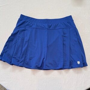 K-Swiss Cobalt Blue Pleated Mini Running Tennis Athletic Skort